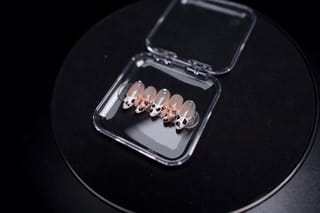 Champagne Frost press-on nail set